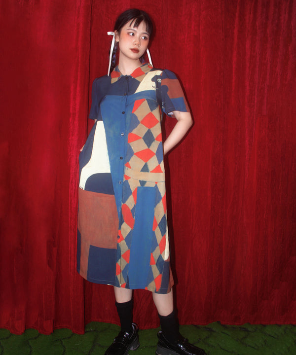 Geometric Retro Art Dress